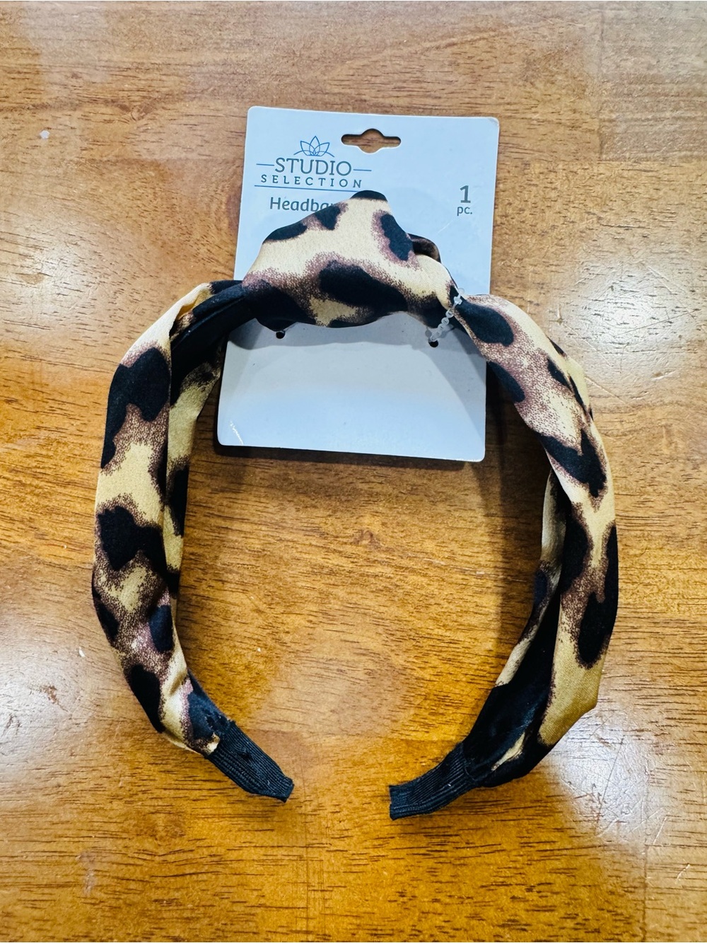 Studio Selections Animal Print Satin Headband New